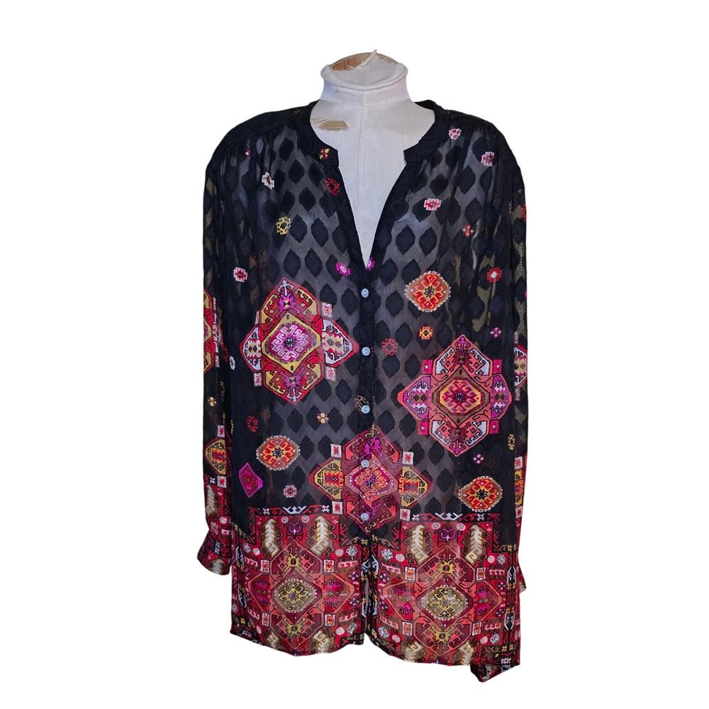 Ruby Road Womens Top Size 22W Sheer Top